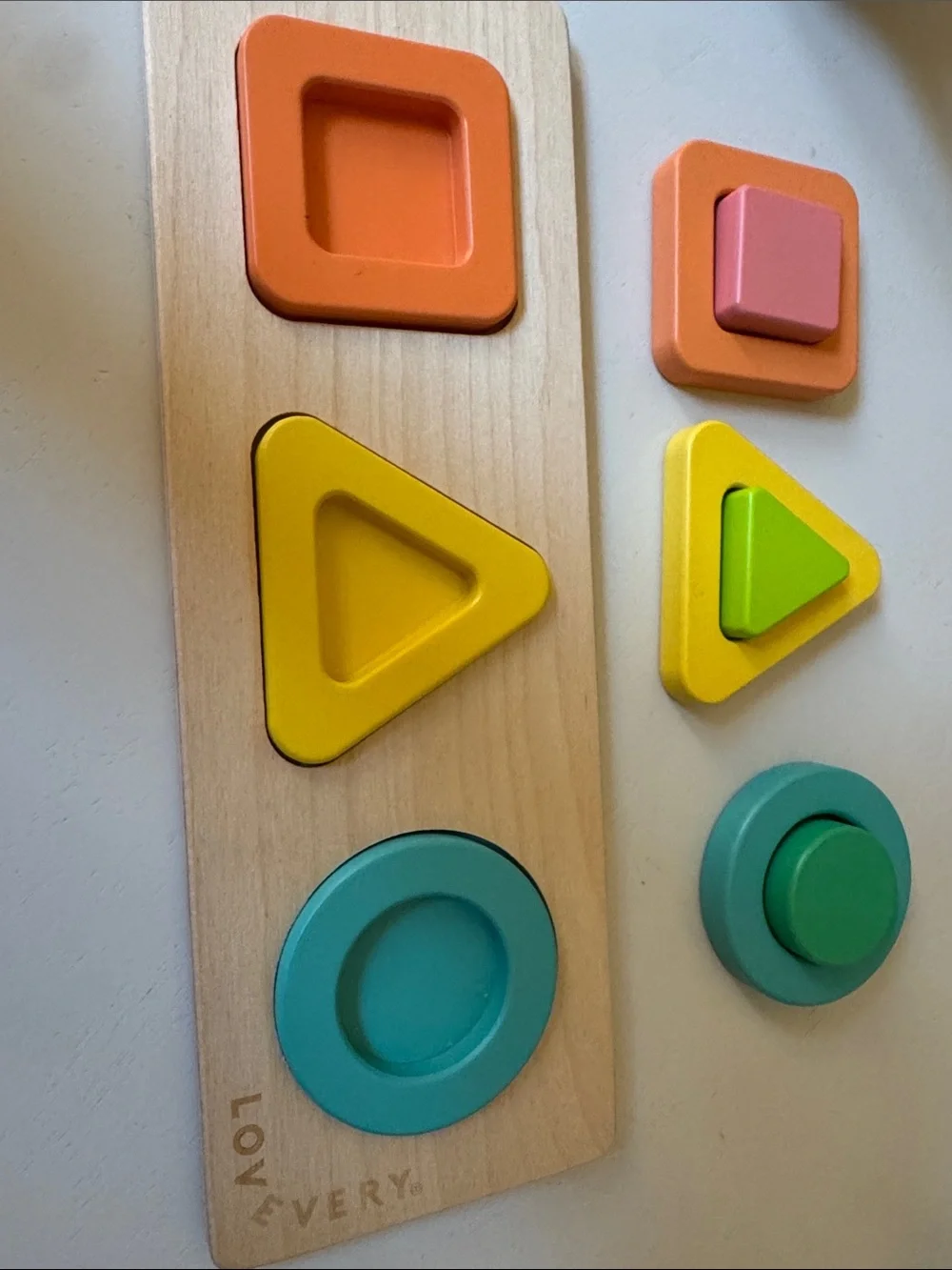 Lovevery Wooden Shape Geo Puzzle 19-21 Months